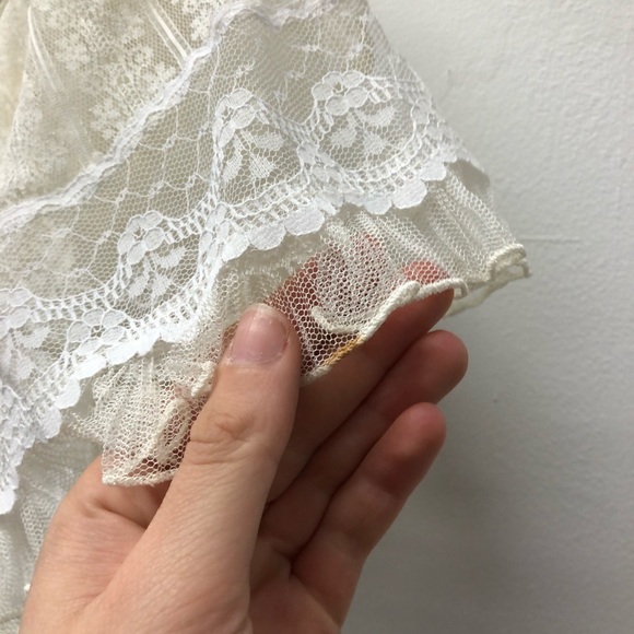 Gunne Sax Romantic Renaissance Bridal Collection Lace Ruffle Maxi Dress Size 7 - Picture 6 of 13